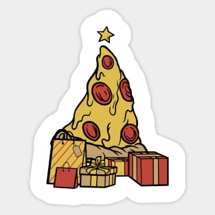 Pizza Christmas Tree Sticker